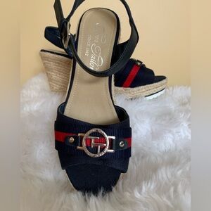 TOM TAILOR ladies blue espadrilles size 39(EUR)Perfect condition 8.5  - 9 (US)